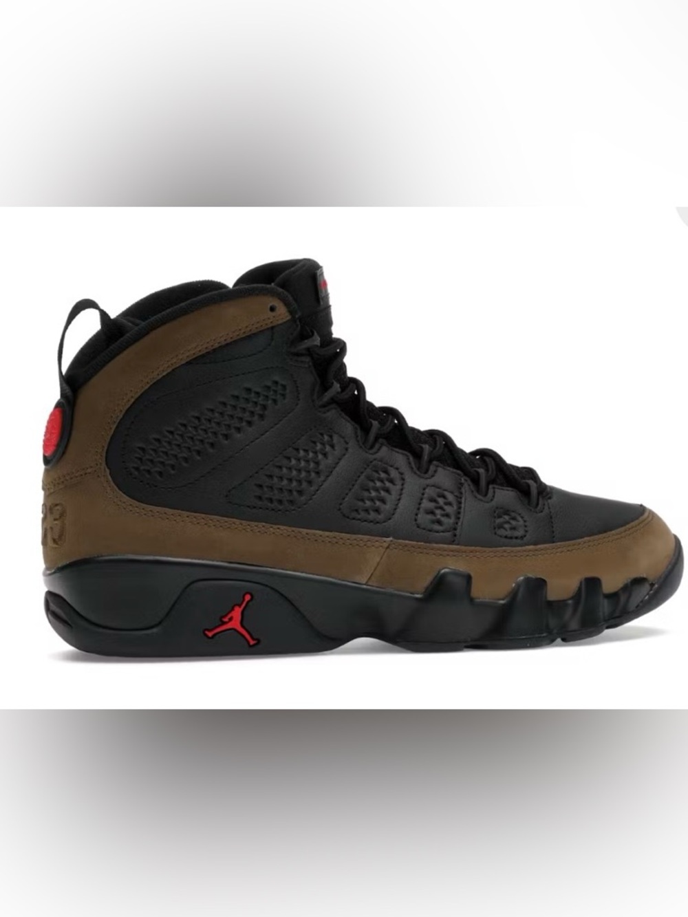 Jordan 9 Men’s High-Top Athletic Sneaker in Black and Brown size 10.5
